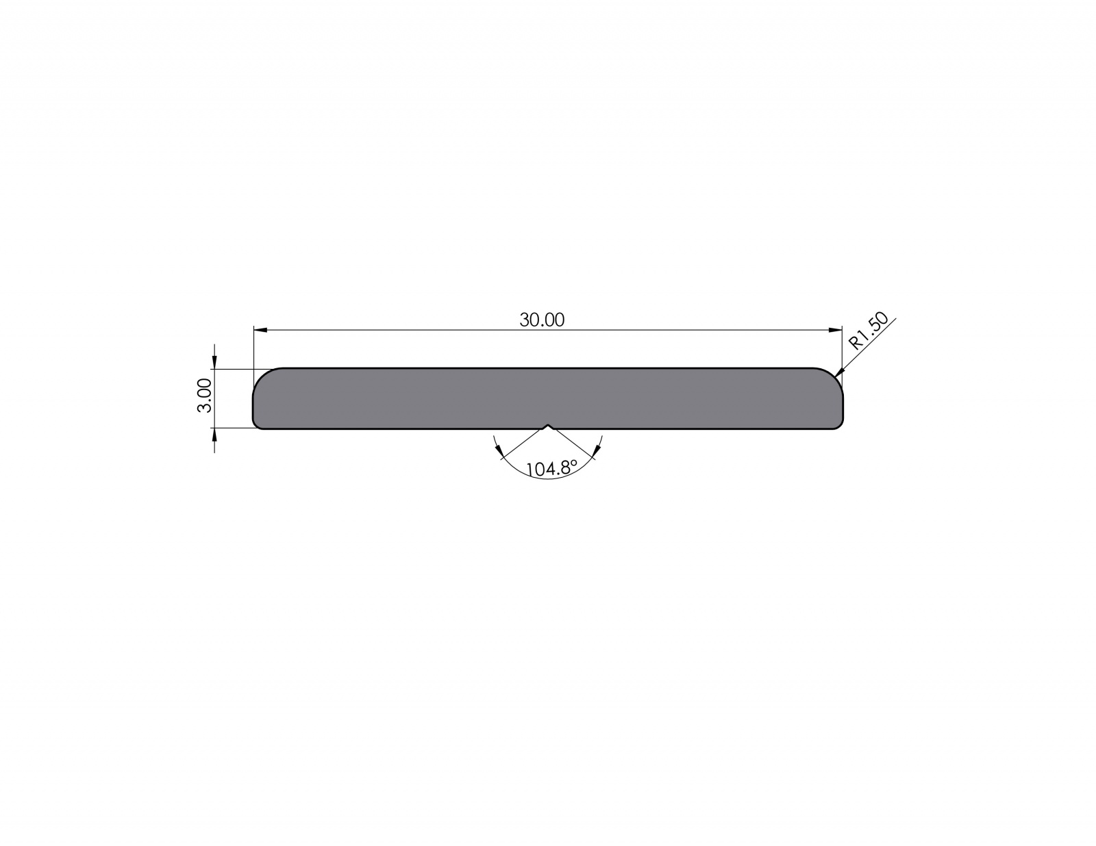 Aluminiumprofil M30x3 E I-Typ